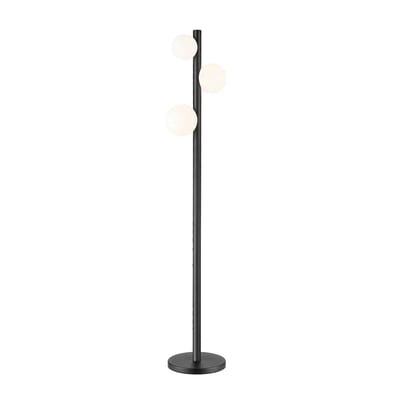 Lampadaire, métal et verre opalin, ANTARES ALTASSINA