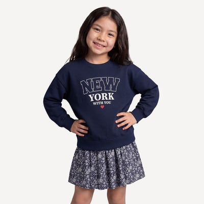 Felpa girocollo, con scritta New York stampata davanti LA REDOUTE COLLECTIONS