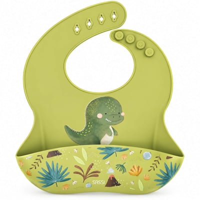 Bavoir récupérateur en silicone, Animaux SASSI JUNIOR