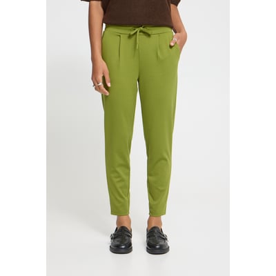 Pantalon coupe droite, longueur cheville, taille élastiquée ICHI