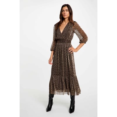 Robe longue plissée MORGAN