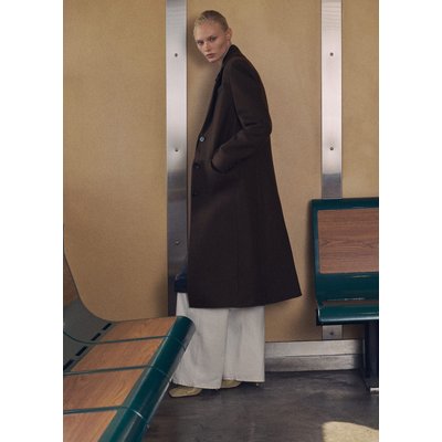 Manteau long en laine structuré MANGO