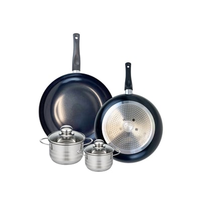 Batterie 2 poêles 28/32cm + 2 faitouts 12/14cm PRIMA BRILLANT ELO