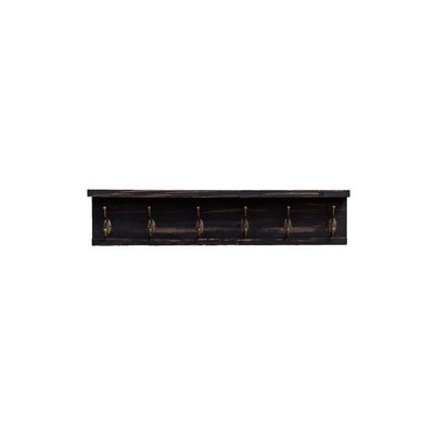Porte manteau en bois à 6 crochets et tablette Hodent CHEHOMA