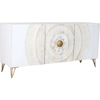 Buffet en bois, mandala doré, Colonial RECOLLECTION