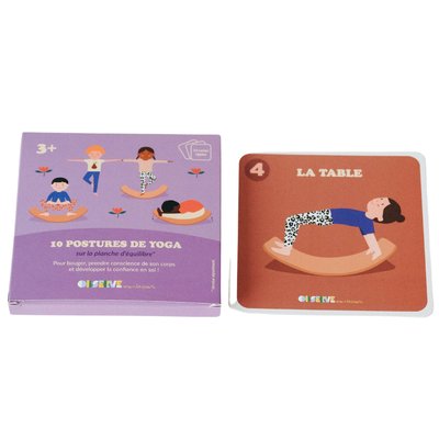 Lot de 10 cartes postures de Yoga OBSERVE MONTESSORI
