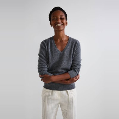 Pull cachemire gris femme La Redoute