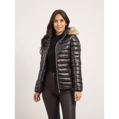 Doudoune fine noire capuche femme La Redoute