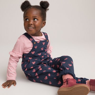 Salopette imprimé coeur en molleton LA REDOUTE COLLECTIONS