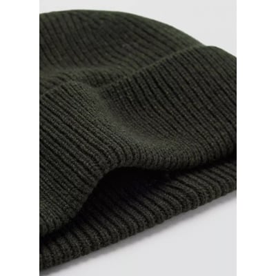 Bonnet en mélange de laine côtelée MANGO MAN