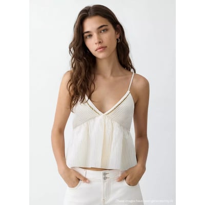 Top détails brodés MANGO TEEN