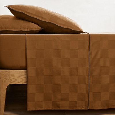 Drap plat satin de coton lavé, Victor damier LA REDOUTE INTERIEURS