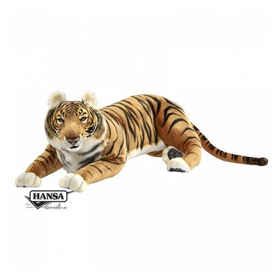 Hansa peluche geante Tigre Brun Couché 100cmL HANSA