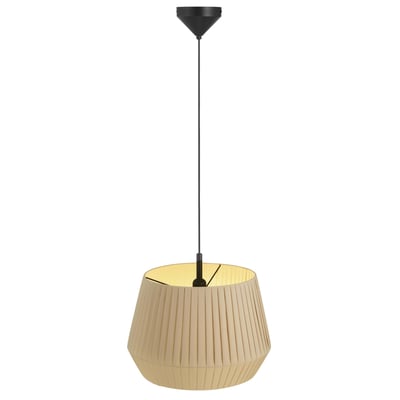 Suspension abat-jour en coton plissé en textile, DICTE 40 NORDLUX