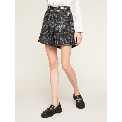 Shorts en tweed en coton mélangé fil textile à carreaux MOTIVI
