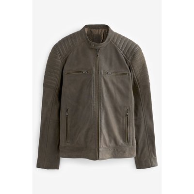 Veste matelassés style motard en nubuck NEXT