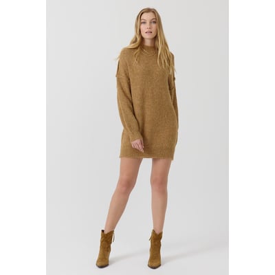 Robe Pull Manches Longues Oversize - Décontractée Beige - Taille Unique - Marque La Lu