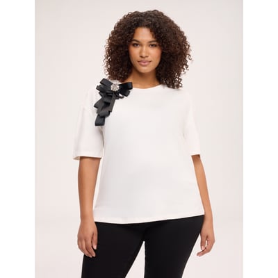 T-shirt avec nœud bijou FIORELLA RUBINO