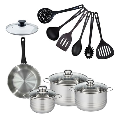 Batterie de cuisine 1 poêle 20cm + 3 faitouts 16/20/24cm GENEVA FACKELMANN
