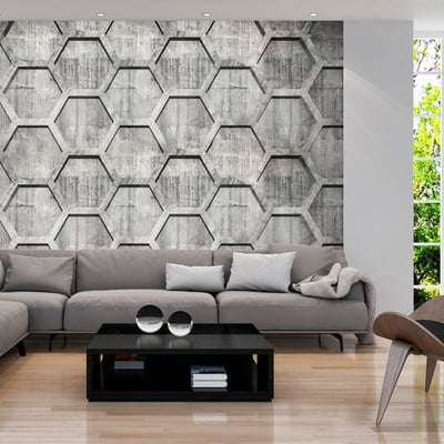 Papier peint intissé panoramique Platinum cubes EDEN