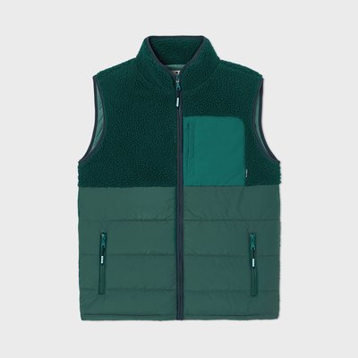 Veste bi-matières en sherpa sans manches BILLYBELT