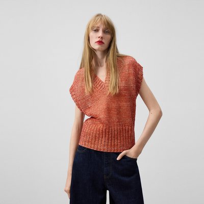 Gilet en maille chinée ADOLFO DOMINGUEZ