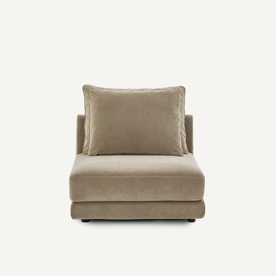 Chauffeuse modulable en velours stonewashed, TIBERIO AM.PM