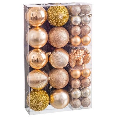 Set de 50 boules de Noël doré WADIGA