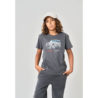T-shirt confort garçon en coton imprimé voiture & chiens DOBBY DEELUXE