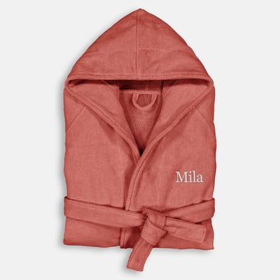 Peignoir à capuche, en éponge velours personnalisé, TRIZIE LA REDOUTE INTERIEURS