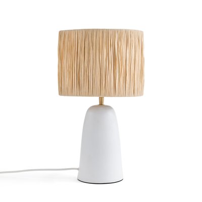 Lampe à poser en terracotta et raphia, Neven LA REDOUTE INTERIEURS
