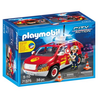 City Action Véhicule de pompiers avec son et lumière PLAYMOBIL