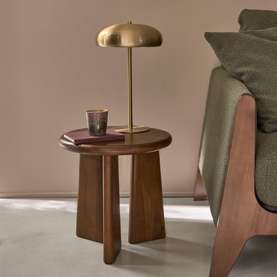 Table d'appoint en bois d'acacia ronde  ANNA BERAH GETAH