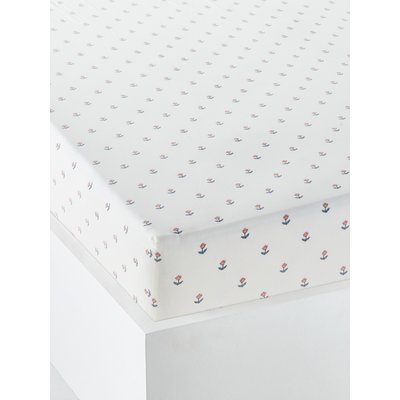 Draps housse enfant INDIA BLUE avec coton recyclé VERTBAUDET