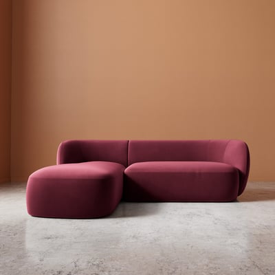 Alban Easy Velvet Corner Chaise Sofa SWOON
