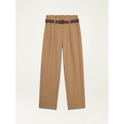 Pantalon de style masculin en tissu fluide de viscose mélangée OLTRE