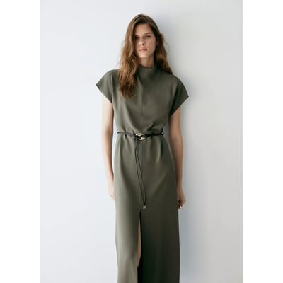 Veste à col montant avec ceinture MANGO