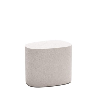 Table d'appoint organique en bois finition marbre recyclé 30x63cm - Zen DRAWER