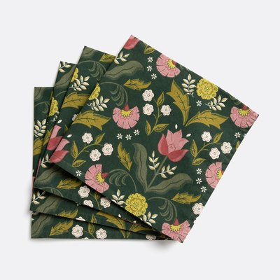 Lot 4 serviettes de table coton lavé, Suzanna LA REDOUTE INTERIEURS