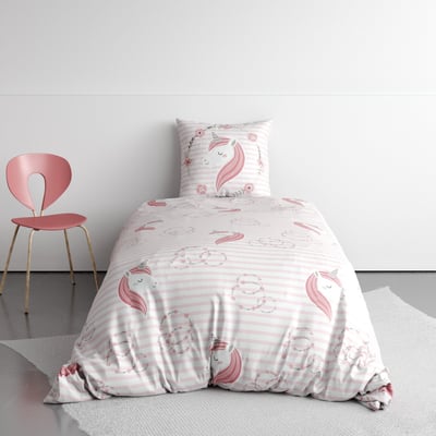 Parure imprimée avec housse de couette et taie(s) en coton, Rina C DESIGN HOME TEXTILE