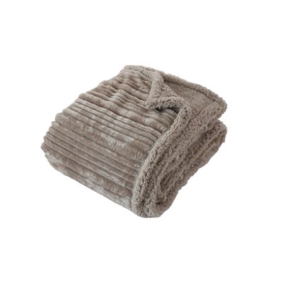 Plaid cotelé sherpa/flanelle HOME MAISON