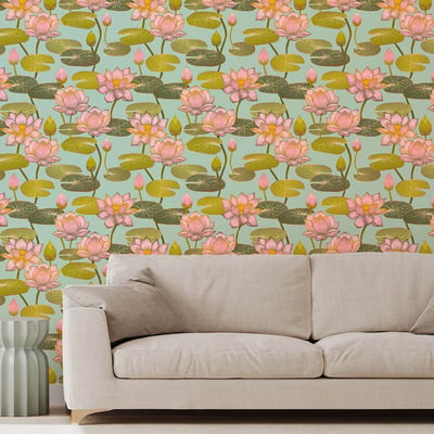 Papier peint patchwork coloré HEXOA