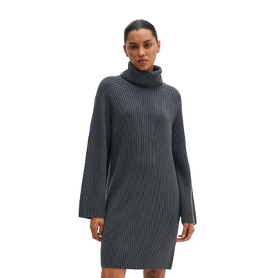 Robe à col roulé côtelée, coupe classique en mélange de laine vierge douce MARC O'POLO