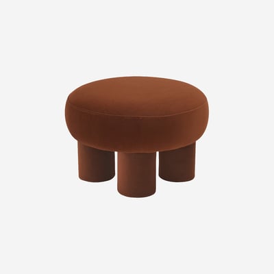 Grand pouf en tissu velours OROLI HABITAT