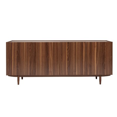 Buffet vintage en bois foncé 4 portes L180 cm SANAA MILIBOO