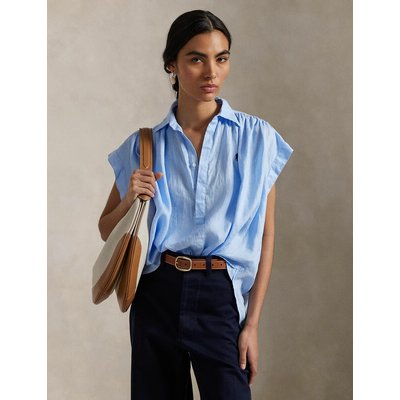 Kurzärmelilge Bluse mit gerüschter Schulterpasse POLO RALPH LAUREN