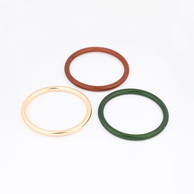Set x3 joncs résine vert, marron et doré BALABOOSTE