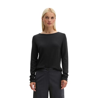 Pull-over en maille fine regular en doux mélange de laine vierge MARC O'POLO