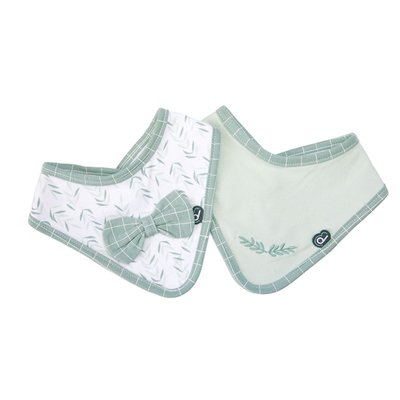 Lot de 2 bavoirs bandana esprit nature HOME MAISON