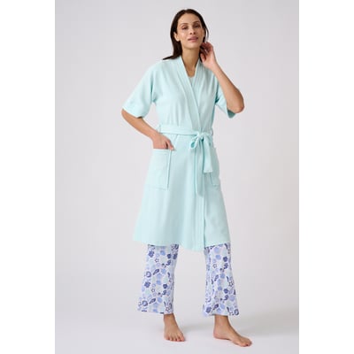 Robe de chambre forme kimono, maille bouclette DAMART